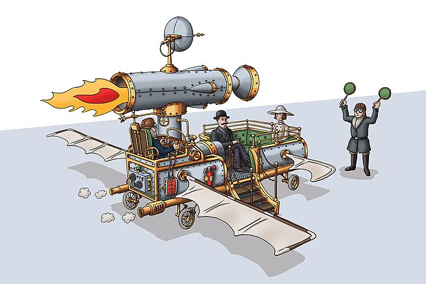 Illustration einer Managed VM-Lösung von Flying Circus – flexible, managed virtuelle Maschinen für sicheres Cloud Anwendungen