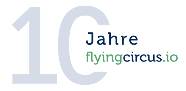 Ein spezielles Signet anlässlich des 10-jährigen Jubiläums des Flying Circus