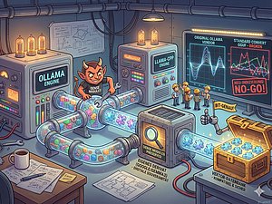 Visualisation of the change from ollama to llama.cpp and how the devil is in the details