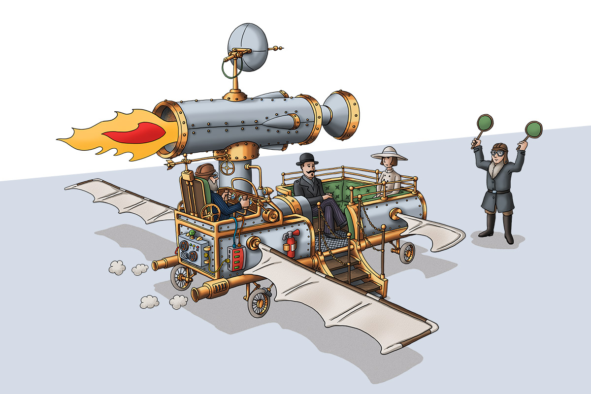 Illustration einer Managed VM-Lösung von Flying Circus – flexible, managed virtuelle Maschinen für sicheres Cloud Anwendungen